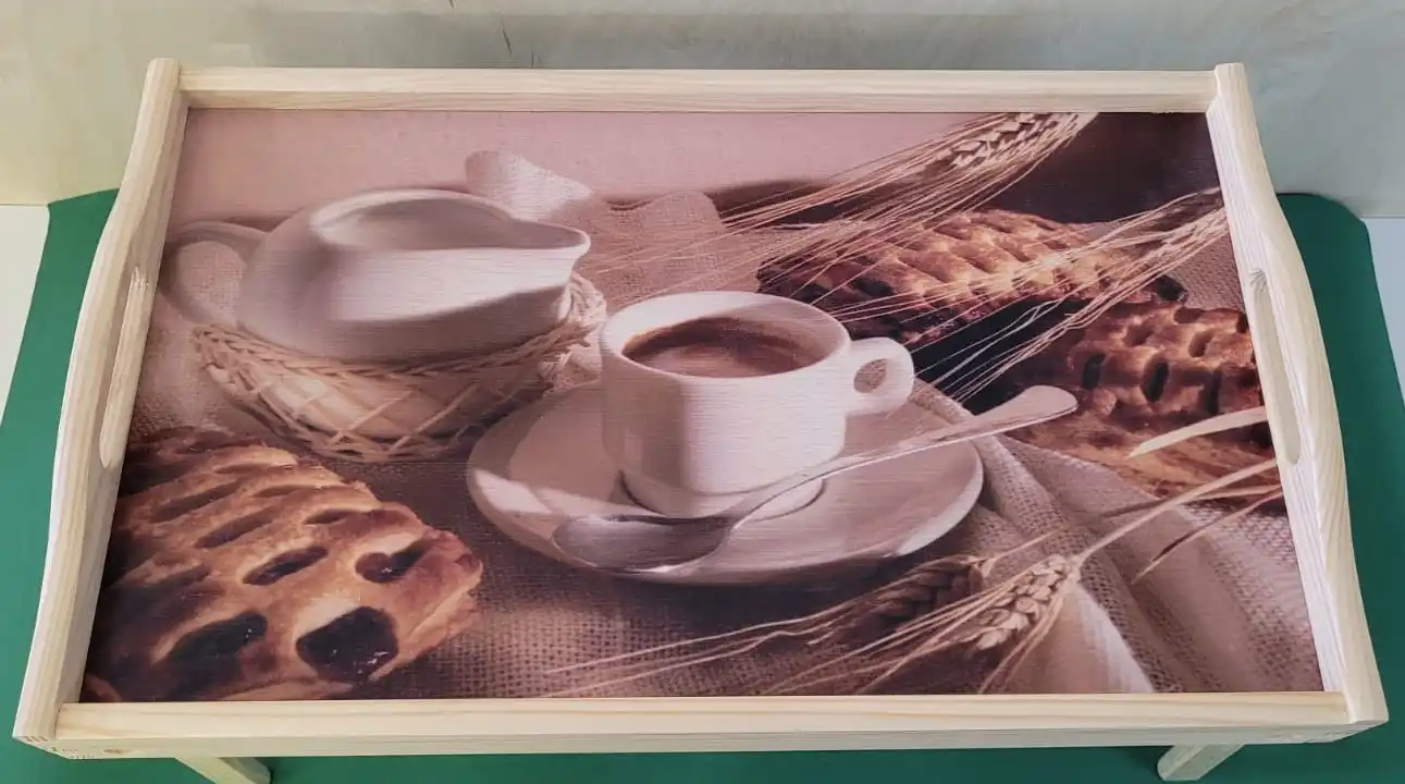 PIKUSA — Frühstückstablett, Tee- und Kaffeekomposition