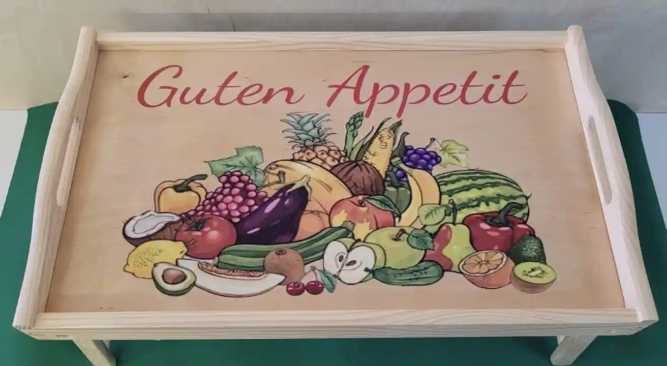 PIKUSA — Frühstückstablett mit Obstmotiv, Guten Appetit